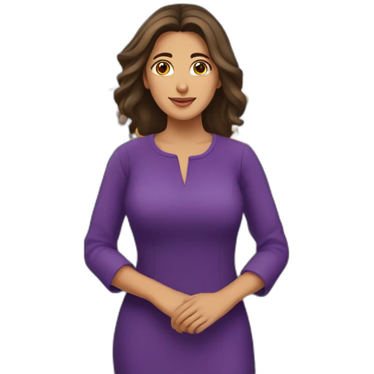 Armenian women in purple clothing in the bus station emoji