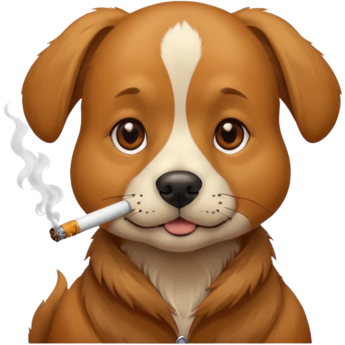 Dog smoking a cigarette  emoji