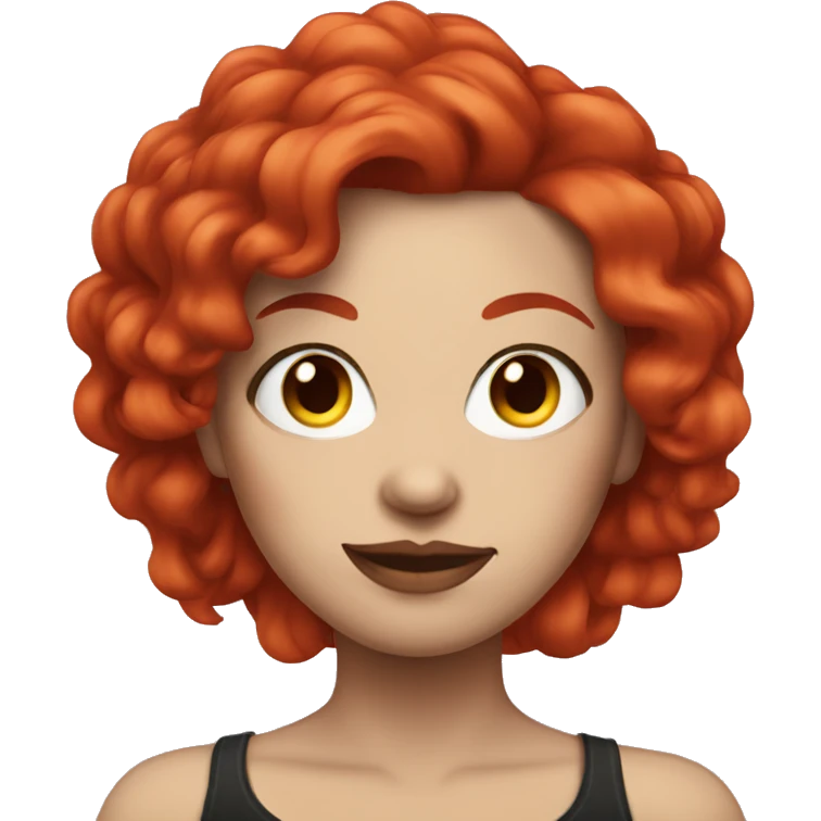 tattooed-woman with red hair and white skin emoji