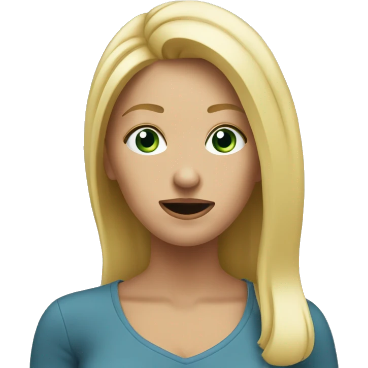 blonde woman making an whoopsie face  emoji