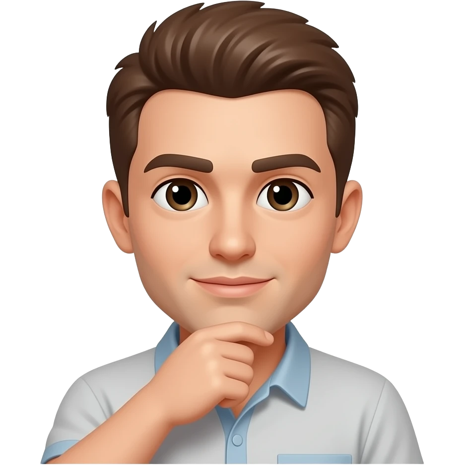 Head tipped with chin forward emoji