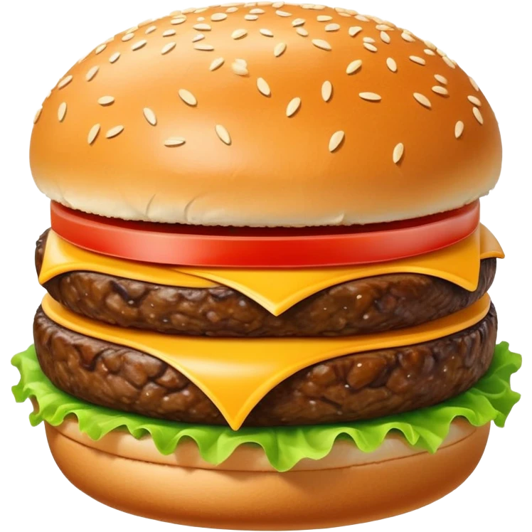 hamburger nucleus with electron orbits, atomic structure emoji