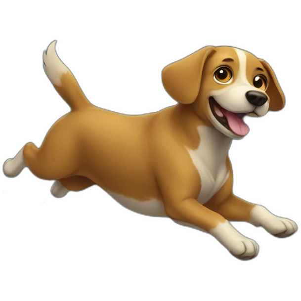 Dog flying in the dark emoji