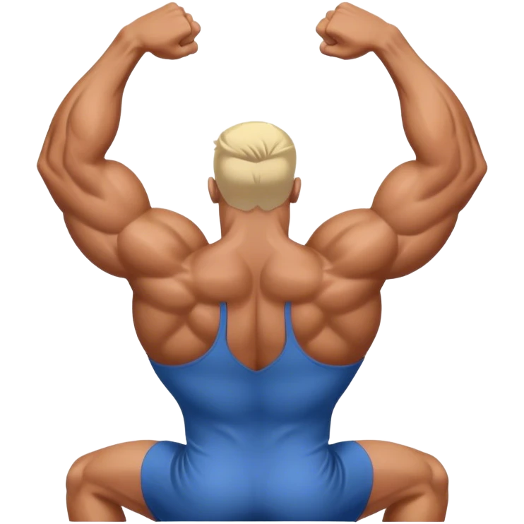 bodybuilder upper-back row exercise emoji