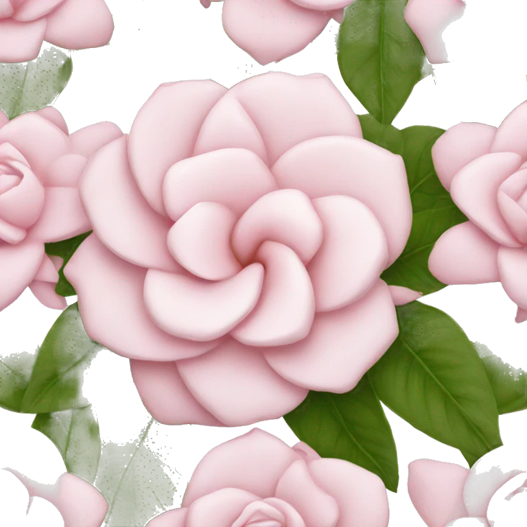 Light pink gardenia detailed emoji