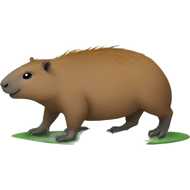 Capybara on an alligator emoji