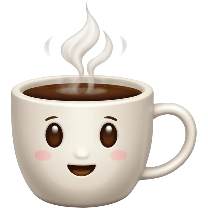 Coffee cup without face emoji