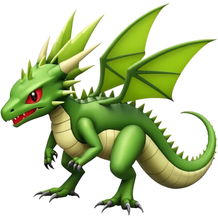 Flygon-Haxorus-hybrid-creature, (full body) emoji