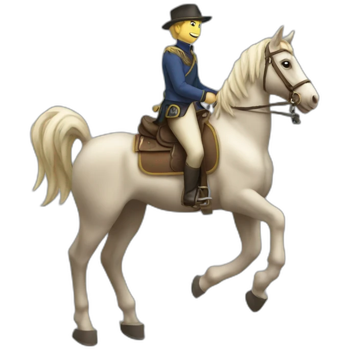 Chat sur cheval emoji
