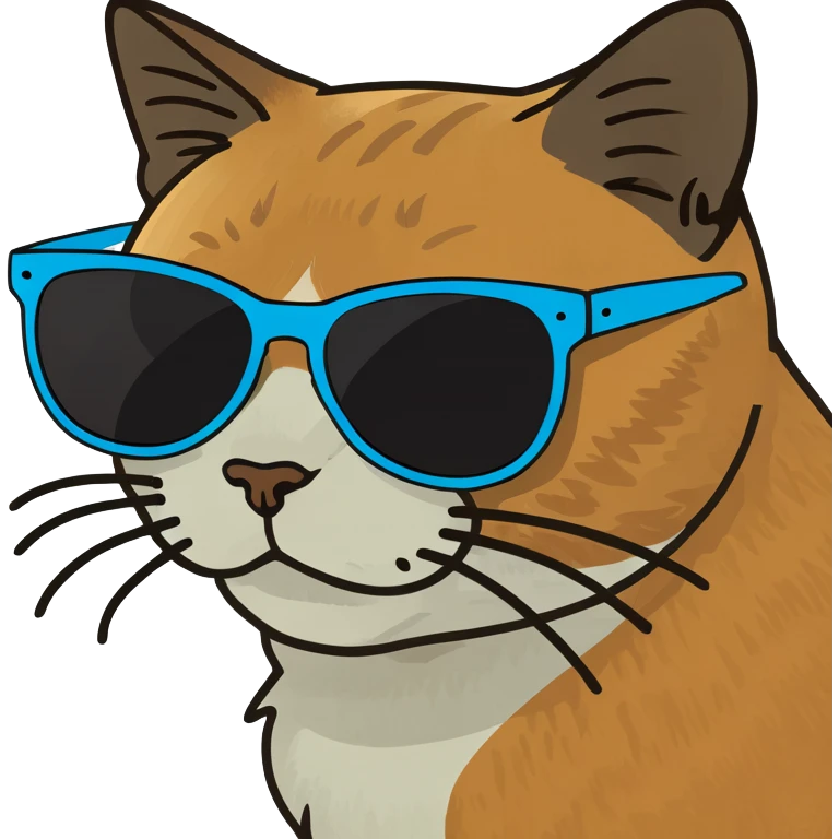Cat with sunglasses emoji