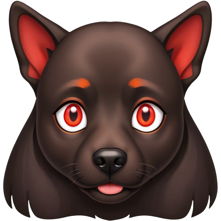 Evil dog emoji