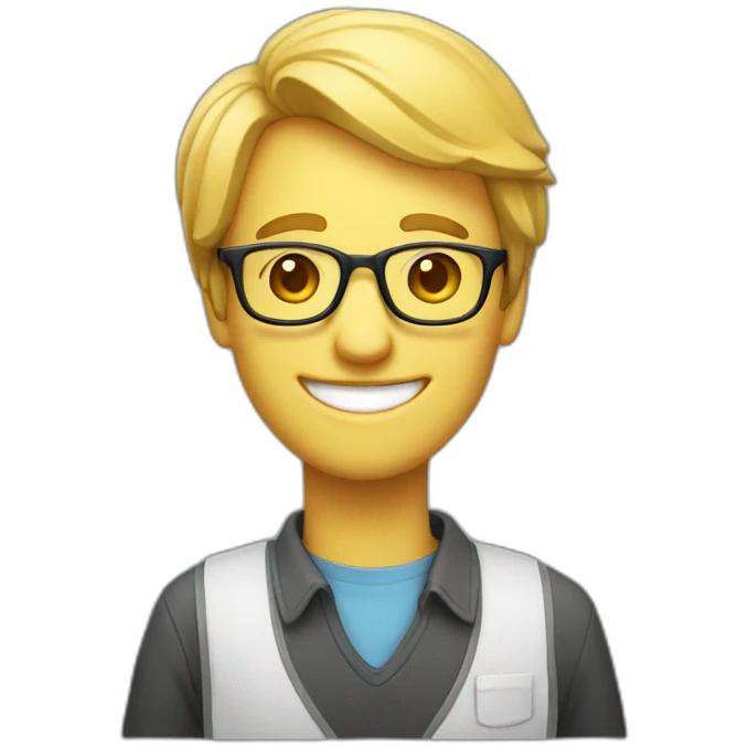Architect smile with glasses emoji
