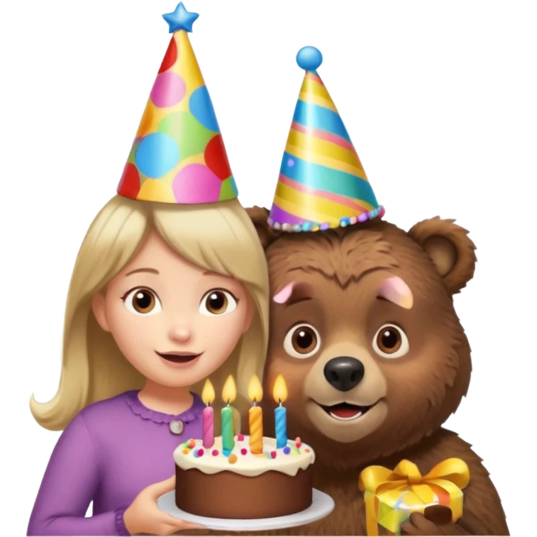 happy birthday masha and the bear emoji