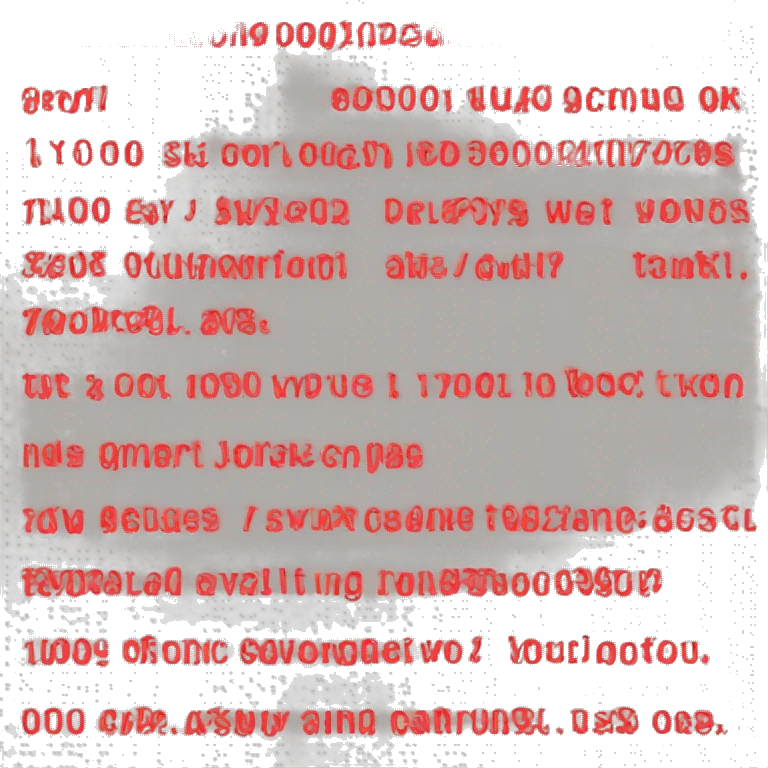 a text in red written "1000000000%", not "100%" emoji
