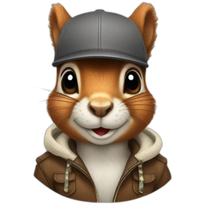 cool and fashionable squirrel emoji