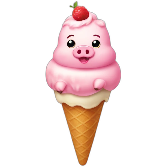 ice cream pig emoji