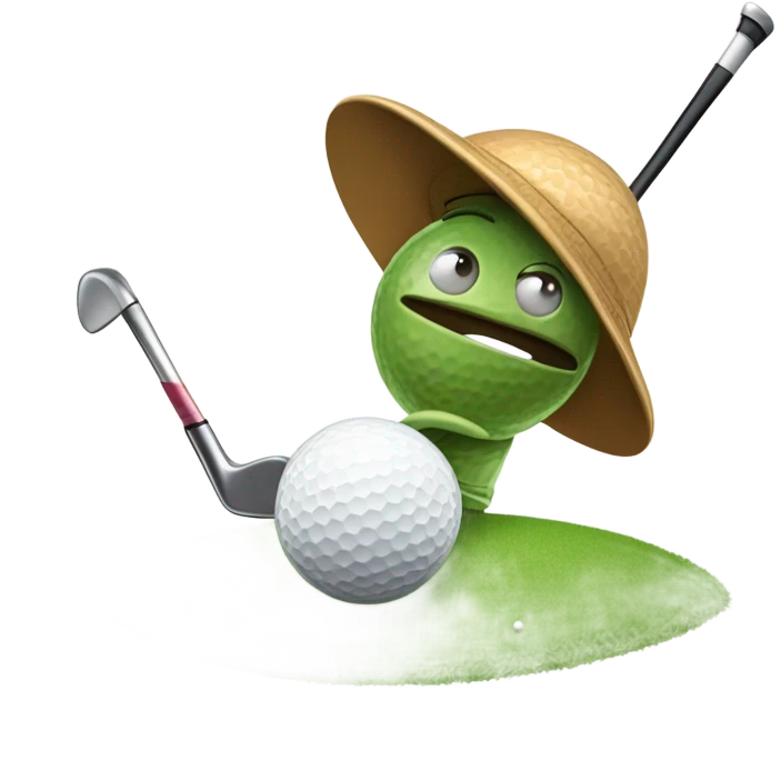 Una cucaracha jugando golf  emoji