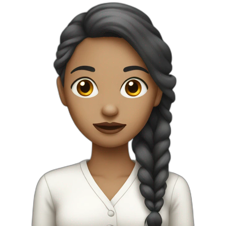 Femme noir avec albinisme emoji