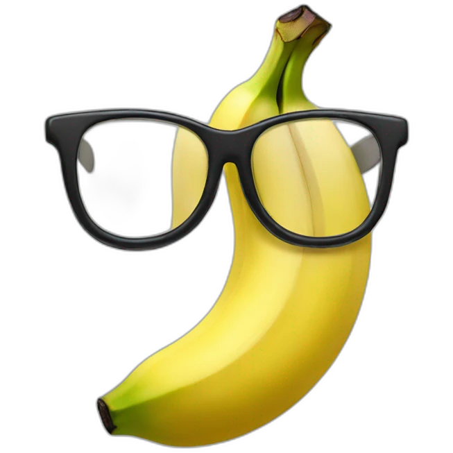 banana with glasses emoji