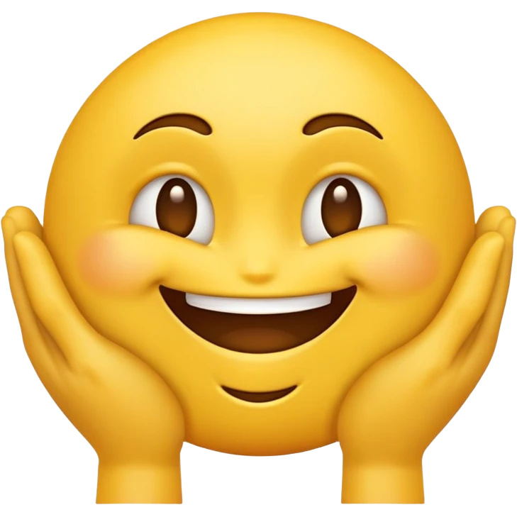 yellow emoji face with devious grin and hands rubbing together mischievously emoji
