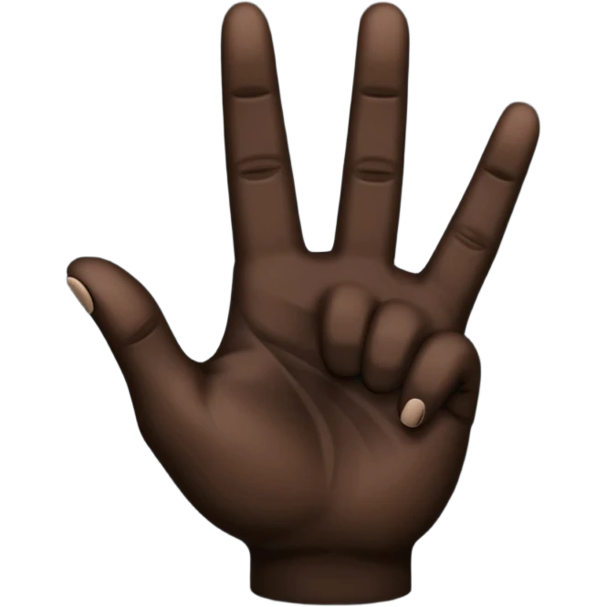 Yvl handsign emoji black hand  emoji