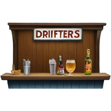 Bar with Drifters sign emoji