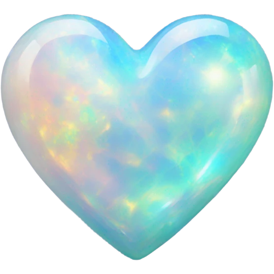 Heart made out of opal emoji