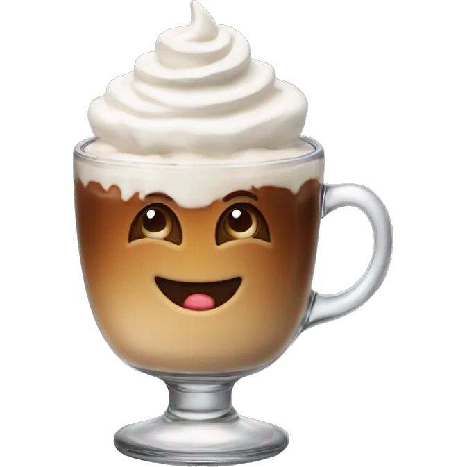 A small glass With Galliano in the bottom, coffee in the middle and some whipped cream in top emoji