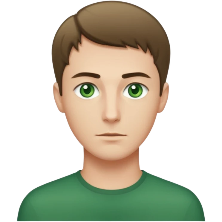 Tall man with green eyes , short hair  emoji