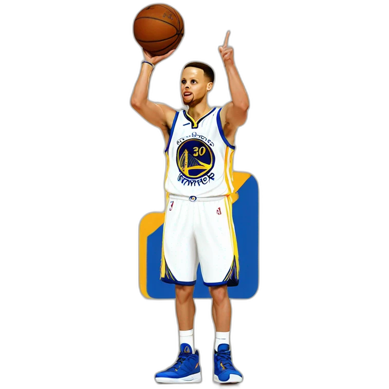 Stephen curry shooting a 3 point emoji
