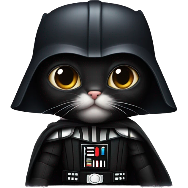 cat dressed as darth vader emoji