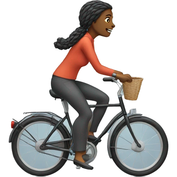 Lady riding a bike emoji