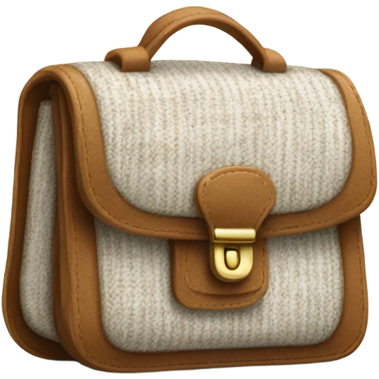 Tweed white bag  emoji