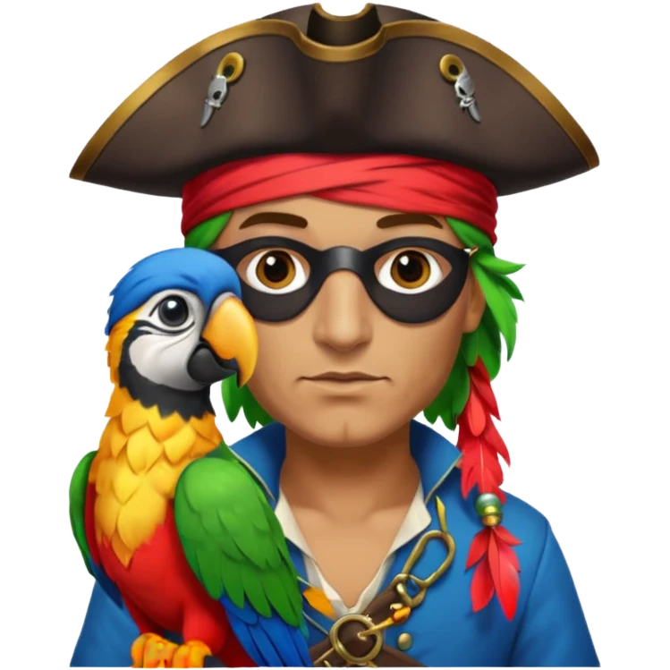 pirate and parrot emoji