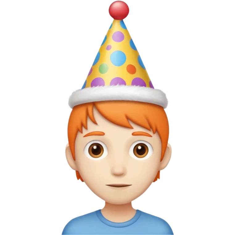 skinny person with birthday hat emoji