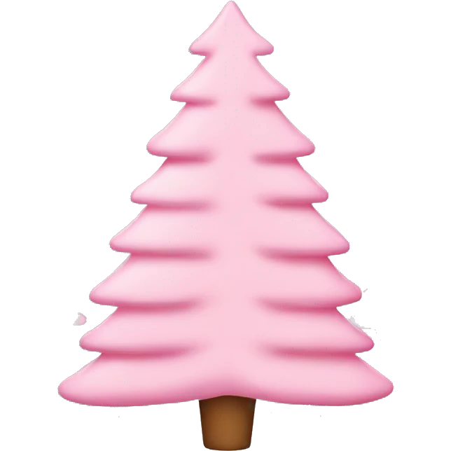 pastel pink Christmas tree emoji