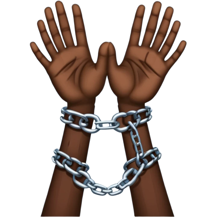 slavery chained hands emoji