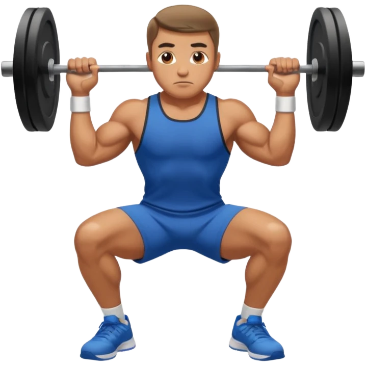 man doing a squat emoji