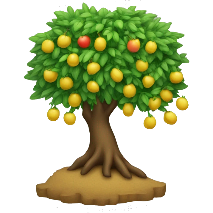 Arbol con peras caidas emoji