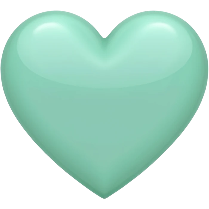 Mint green heart emoji