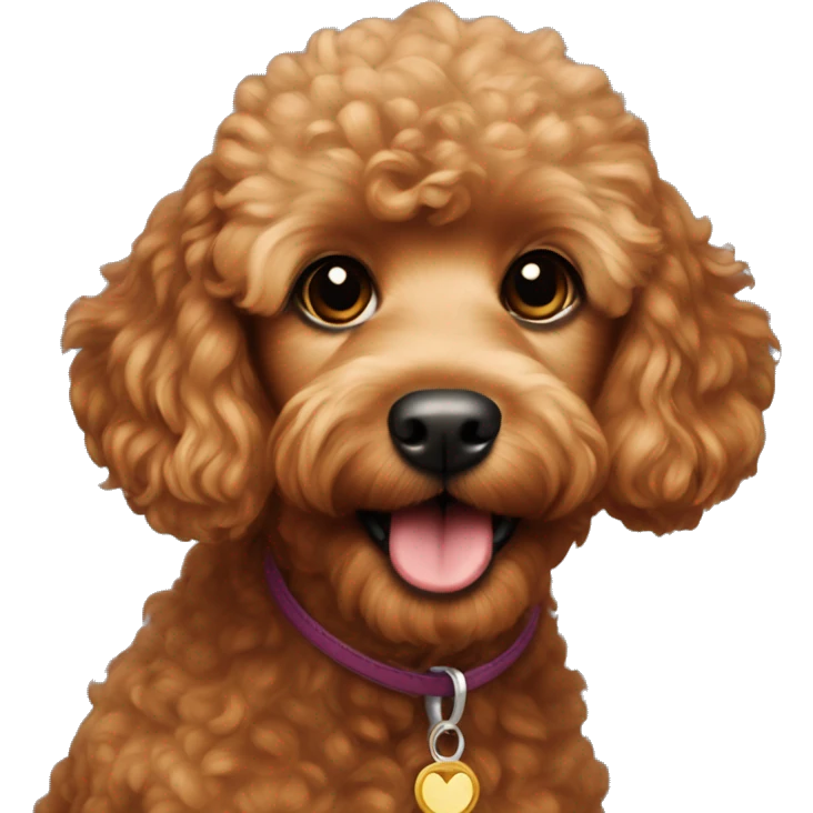 Red golden poodle mix mini emoji