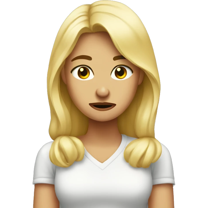 Sad blonde thumbs down emoji