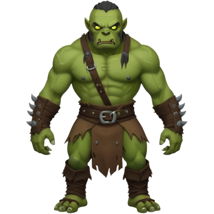 Orc from Lord of the Rings very creepy full body emoji