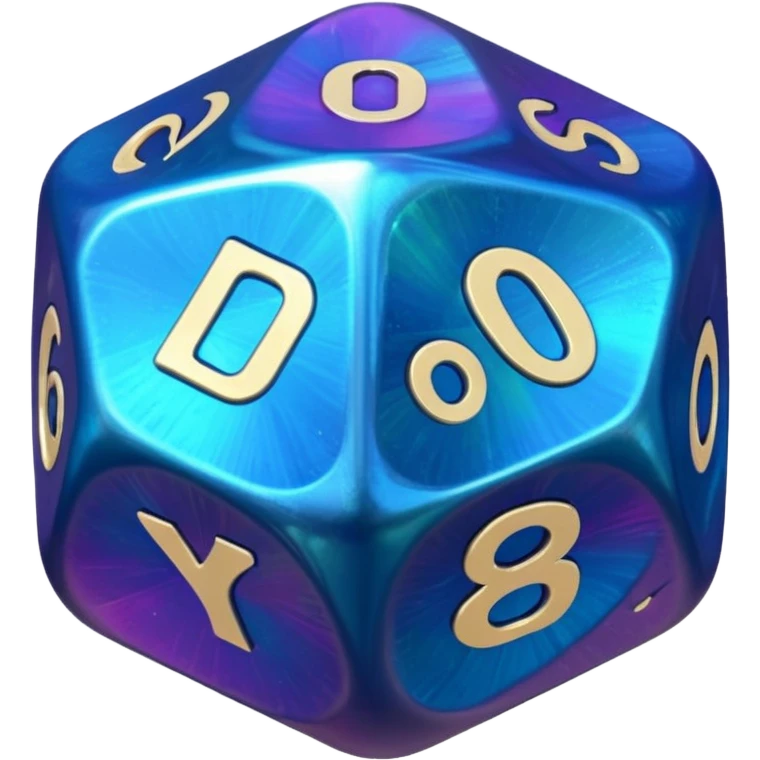 dnd d20 dice with magic emoji