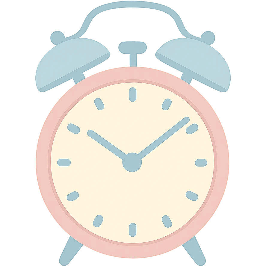 pastel alarm clock emoji