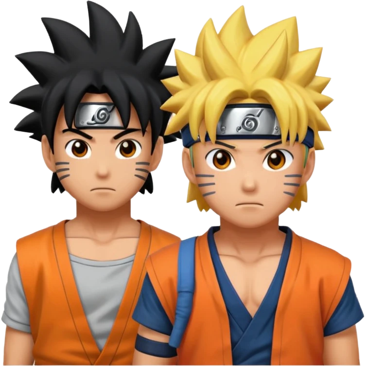 fais goku avec un melange de naruto et de 2 pkemon de ton choi aussi  emoji