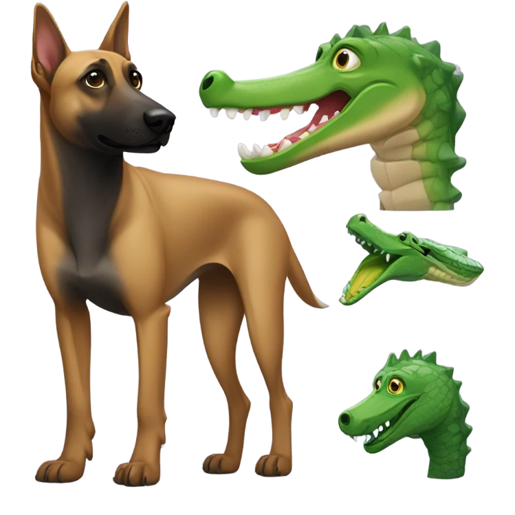 a malinois crocodile emoji