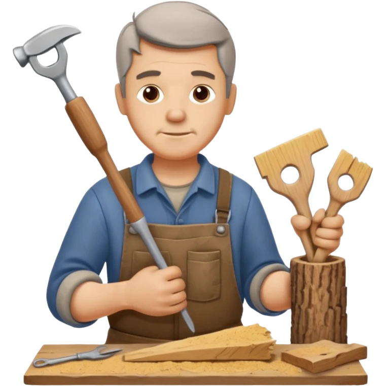 Wood Carving Craftsman emoji