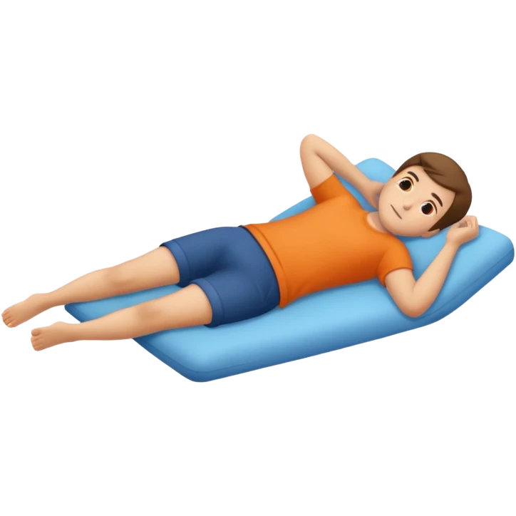 but lying down though full body emoji