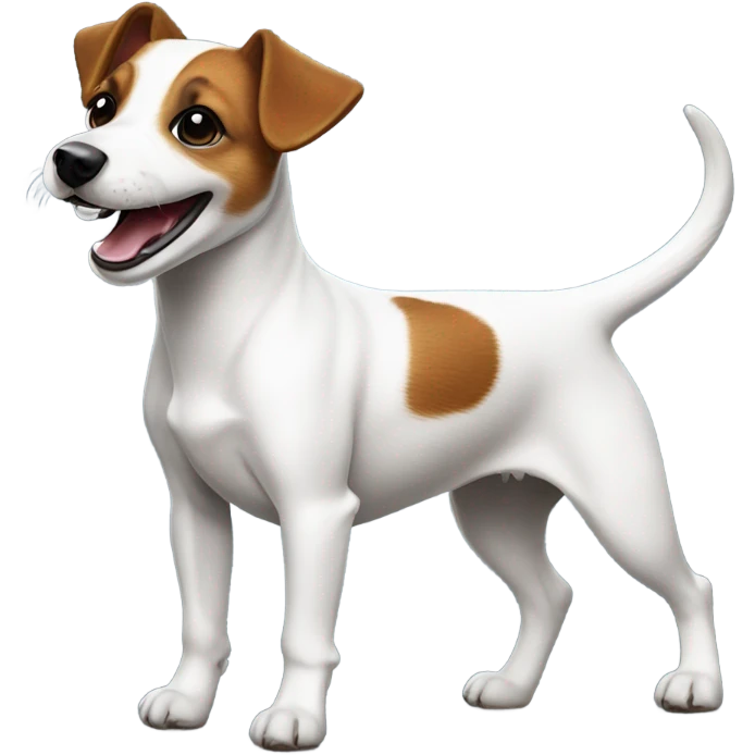 Jack Russell with a smile emoji